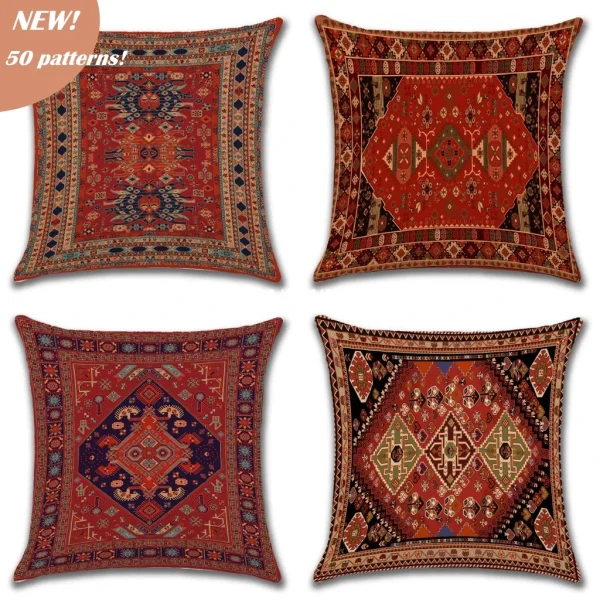 Bohemian Decorative Linen Throw Pillows